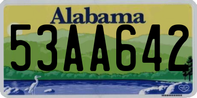 AL license plate 53AA642