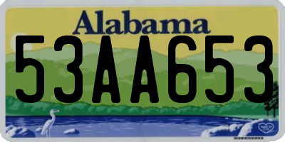 AL license plate 53AA653