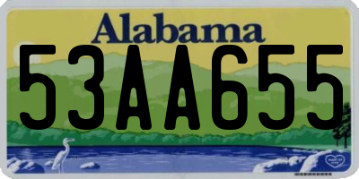 AL license plate 53AA655