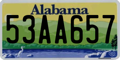 AL license plate 53AA657