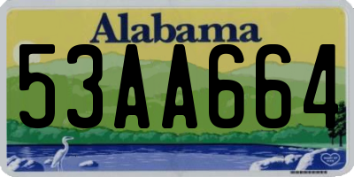 AL license plate 53AA664