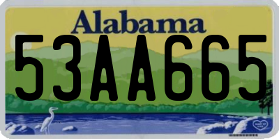 AL license plate 53AA665
