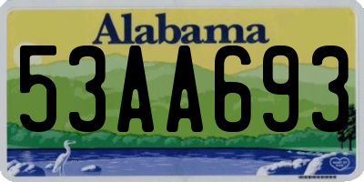 AL license plate 53AA693