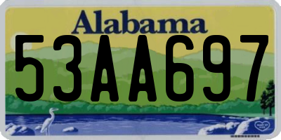 AL license plate 53AA697