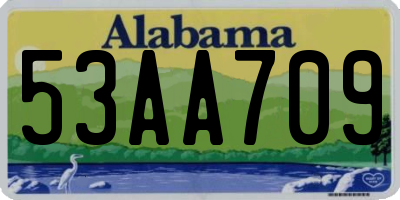 AL license plate 53AA709
