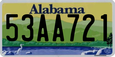 AL license plate 53AA721
