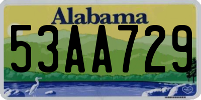 AL license plate 53AA729