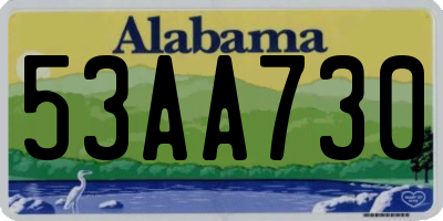 AL license plate 53AA730