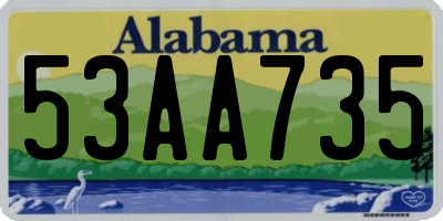 AL license plate 53AA735