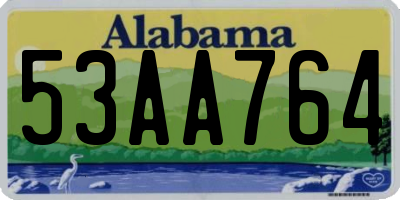 AL license plate 53AA764