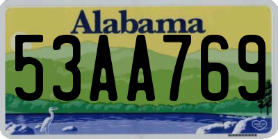 AL license plate 53AA769