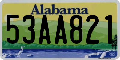 AL license plate 53AA821