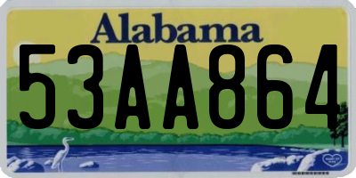AL license plate 53AA864