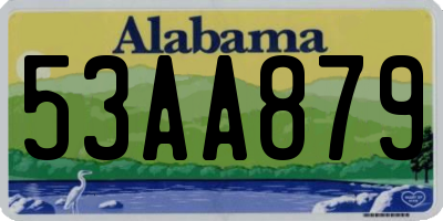 AL license plate 53AA879