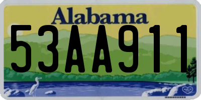 AL license plate 53AA911