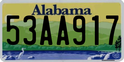 AL license plate 53AA917