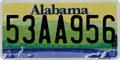 AL license plate 53AA956