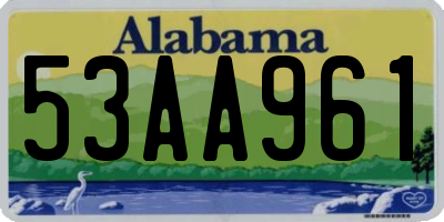 AL license plate 53AA961