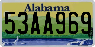 AL license plate 53AA969