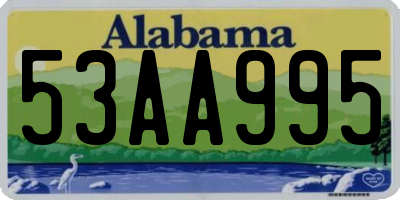 AL license plate 53AA995