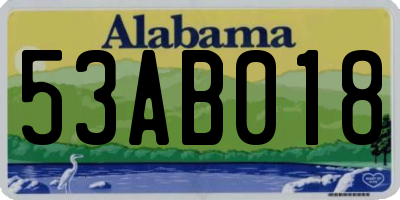 AL license plate 53AB018
