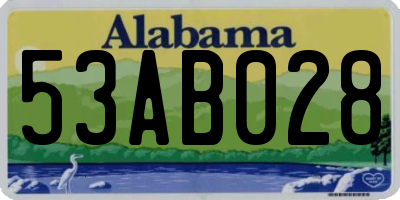 AL license plate 53AB028