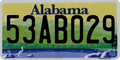AL license plate 53AB029