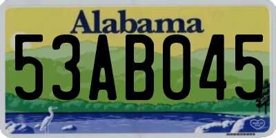 AL license plate 53AB045