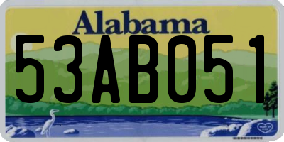 AL license plate 53AB051
