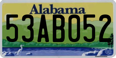 AL license plate 53AB052