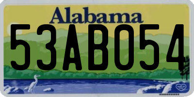 AL license plate 53AB054
