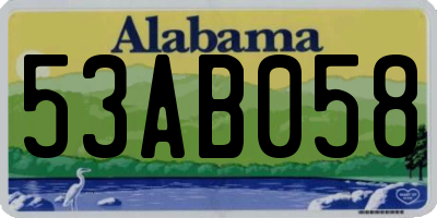 AL license plate 53AB058