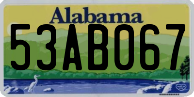 AL license plate 53AB067
