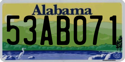 AL license plate 53AB071