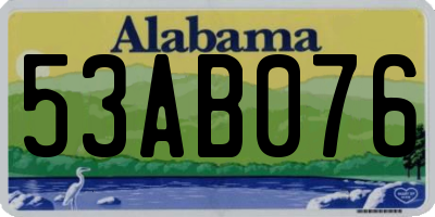 AL license plate 53AB076