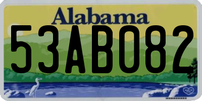 AL license plate 53AB082