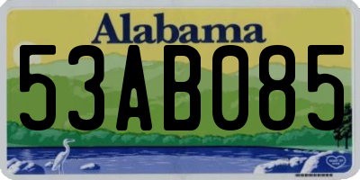 AL license plate 53AB085