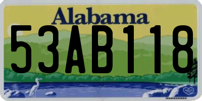 AL license plate 53AB118