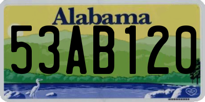 AL license plate 53AB120