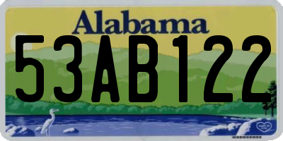 AL license plate 53AB122