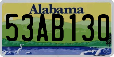 AL license plate 53AB130
