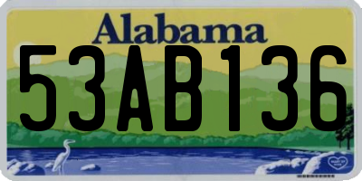AL license plate 53AB136