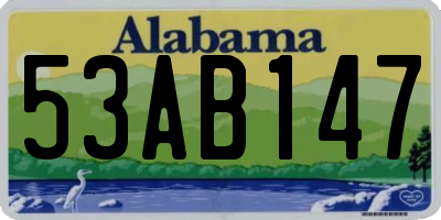 AL license plate 53AB147