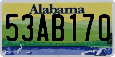 AL license plate 53AB170