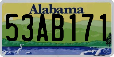 AL license plate 53AB171