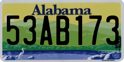AL license plate 53AB173