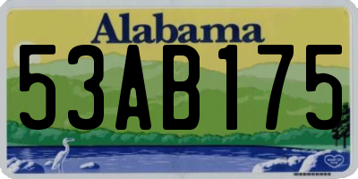 AL license plate 53AB175