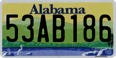AL license plate 53AB186