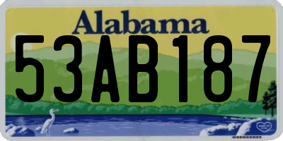 AL license plate 53AB187