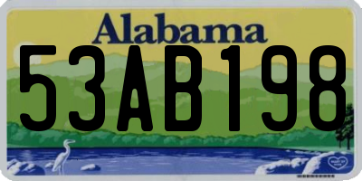 AL license plate 53AB198